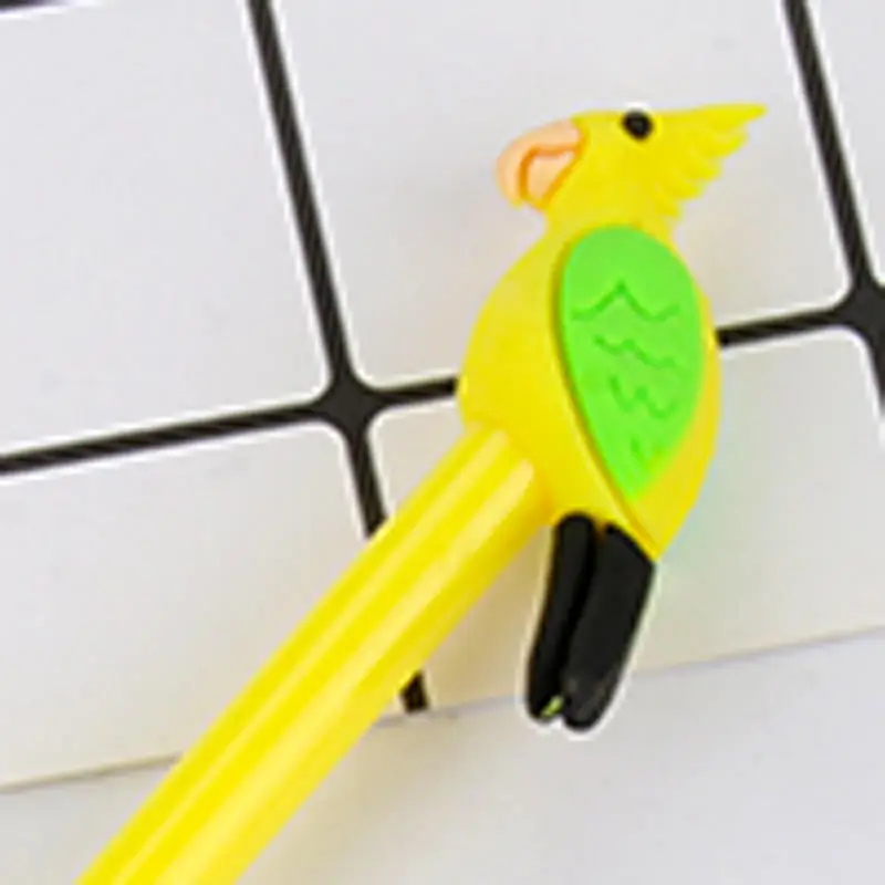 Мультяшный креативный Милый Попугай стерео материал Escolar гелевая ручка Цветная