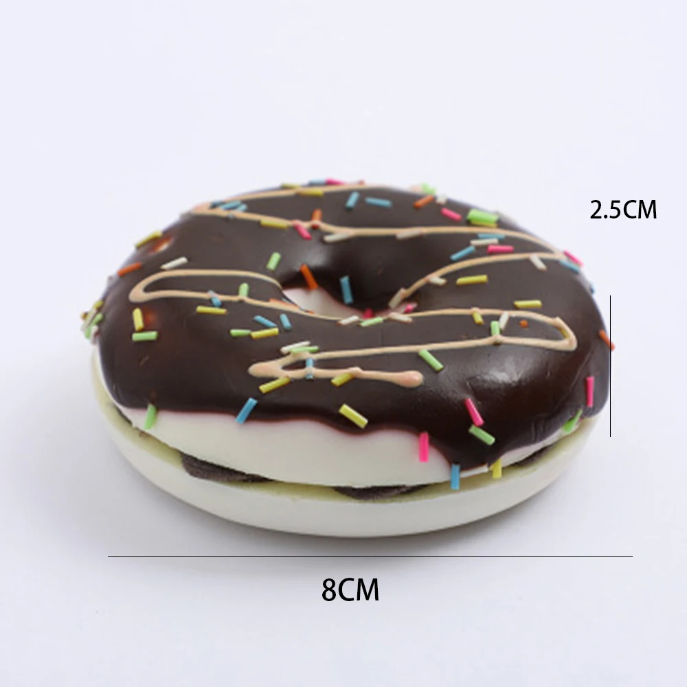 

Simulation Double-layer Donut Bread Sandwich Cake Fun Ornament Pendant Slow Rebound Toy Home Cafe Decor Birthday Gifts For Kids