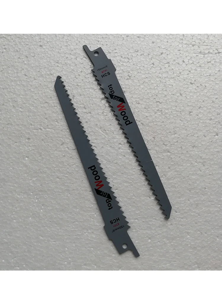 

5pcs 150mm Long Bi-Metal 10tpi Reciprocating Saw For Round Wood With Nails Hard Board Steel Sheet Cutting Sharp Teeth