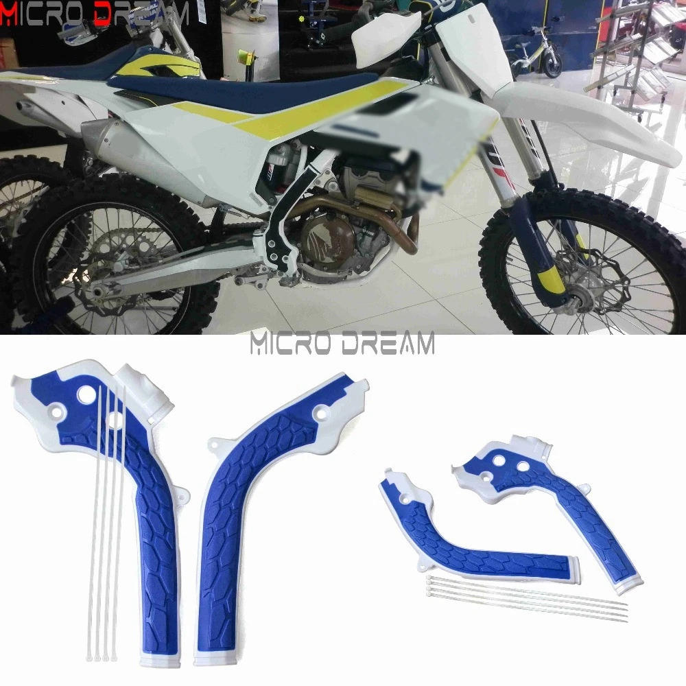 Синяя защита рамы велосипеда внедорожника для мотокросса рамка TE/FE/FC/TC 125/250/300/350/450