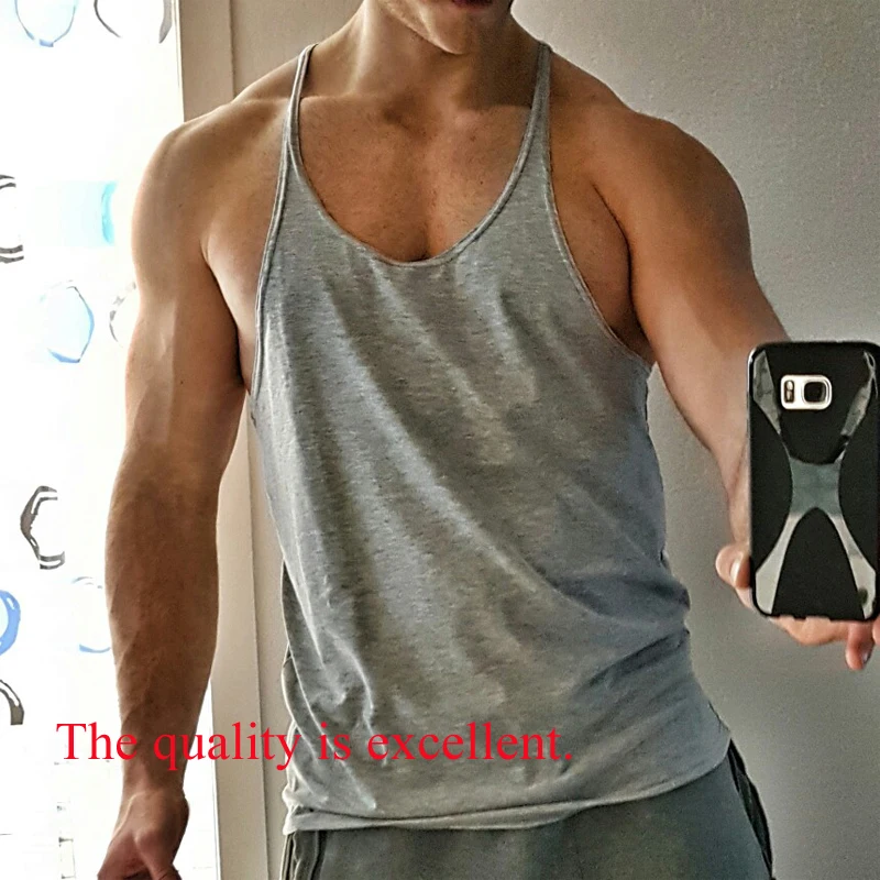 

Bodybuilding Brand Tank Top Men Stringer Tank Top Fitness Singlet Sleeveless Shirt Workout Man Undershirt Clothing NQ659468
