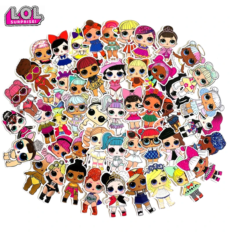 

50pcs 100pcs LOL stickers personality lols Dolls stickers children's PVC graffiti stickers suitcase car boot guitar waterproof