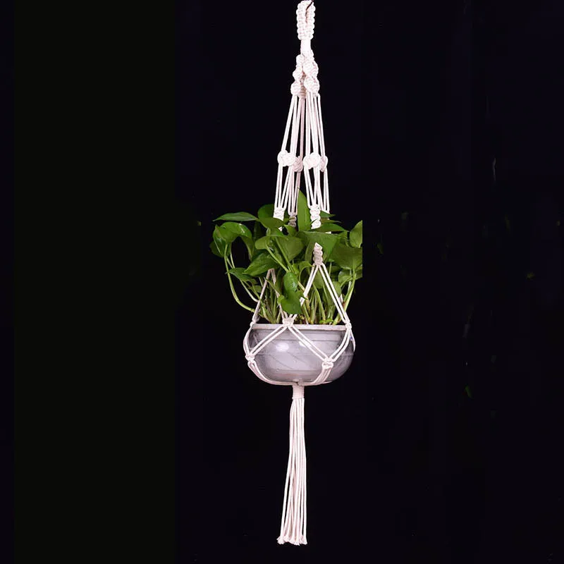 Hot sales handmade macrame plant hanger flower /pot hanger for wall decoration countyard garden