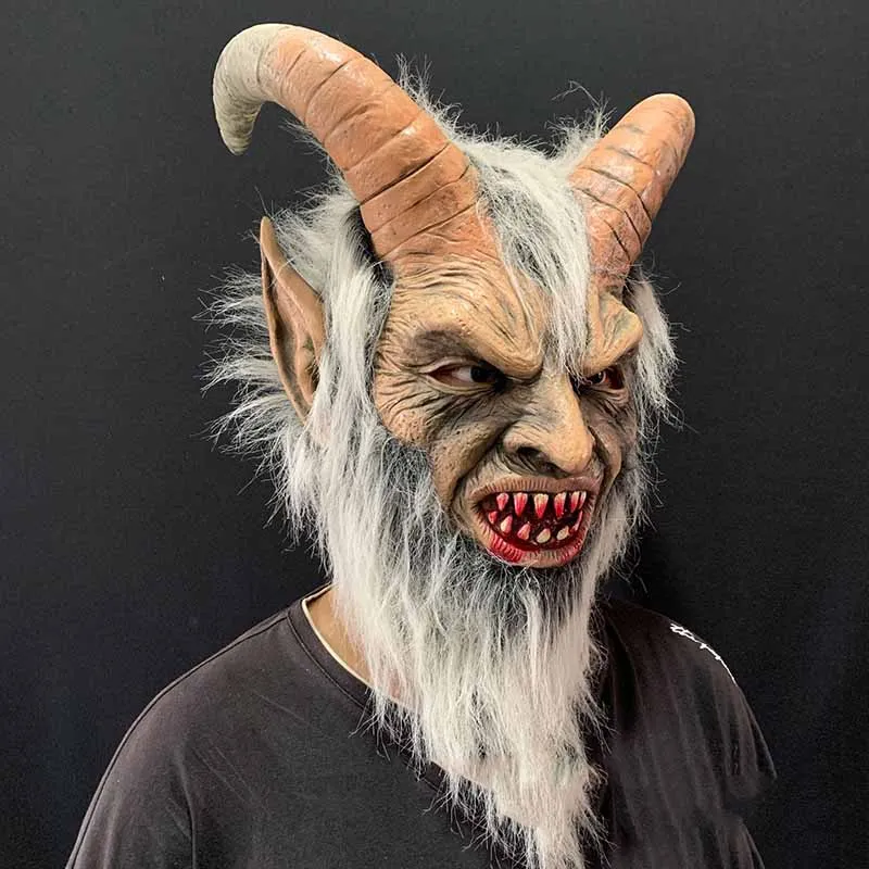 

Waylike Halloween Lucifer Latex Mask Adult Party Costume Mask Horror Carnival Cosplay Party Props
