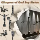 Промышленный стиль, скалолазание, Мужская скульптура, ретро фон, настенное украшение, фигурки, искусство, подвесная скалолазающая статуя, украшение для дома