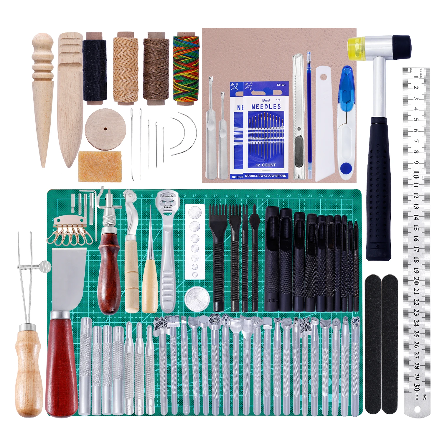 Набор инструментов для кожевенного ремесла сшитый резной Рабочий набор шитья