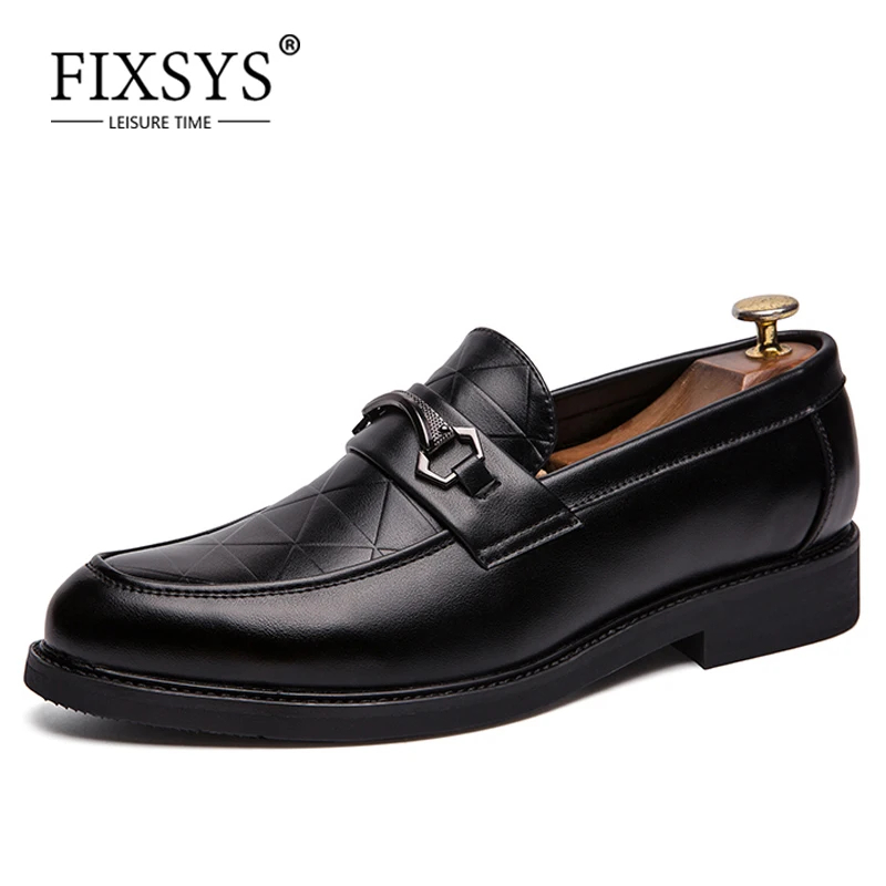 FIXSYS/Новинка Мужские модельные лоферы Модные Туфли оксфорды с острым носком и
