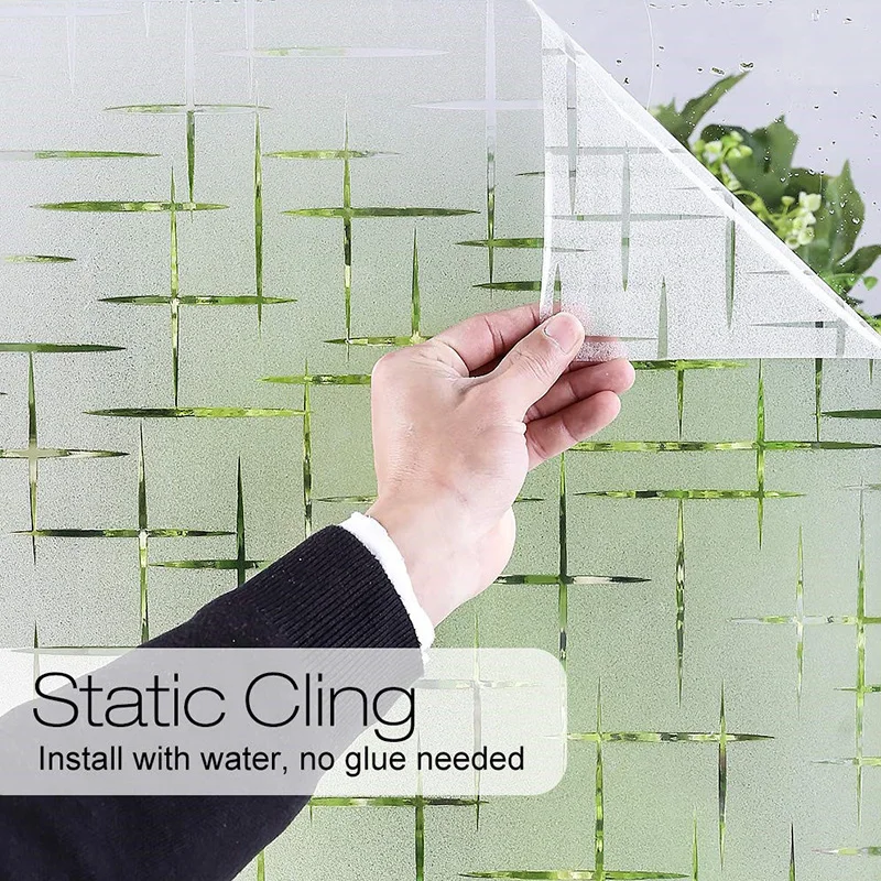 45*100 см с перекрестным рисунком матовое стекло унитаз Антибликовая пленка для