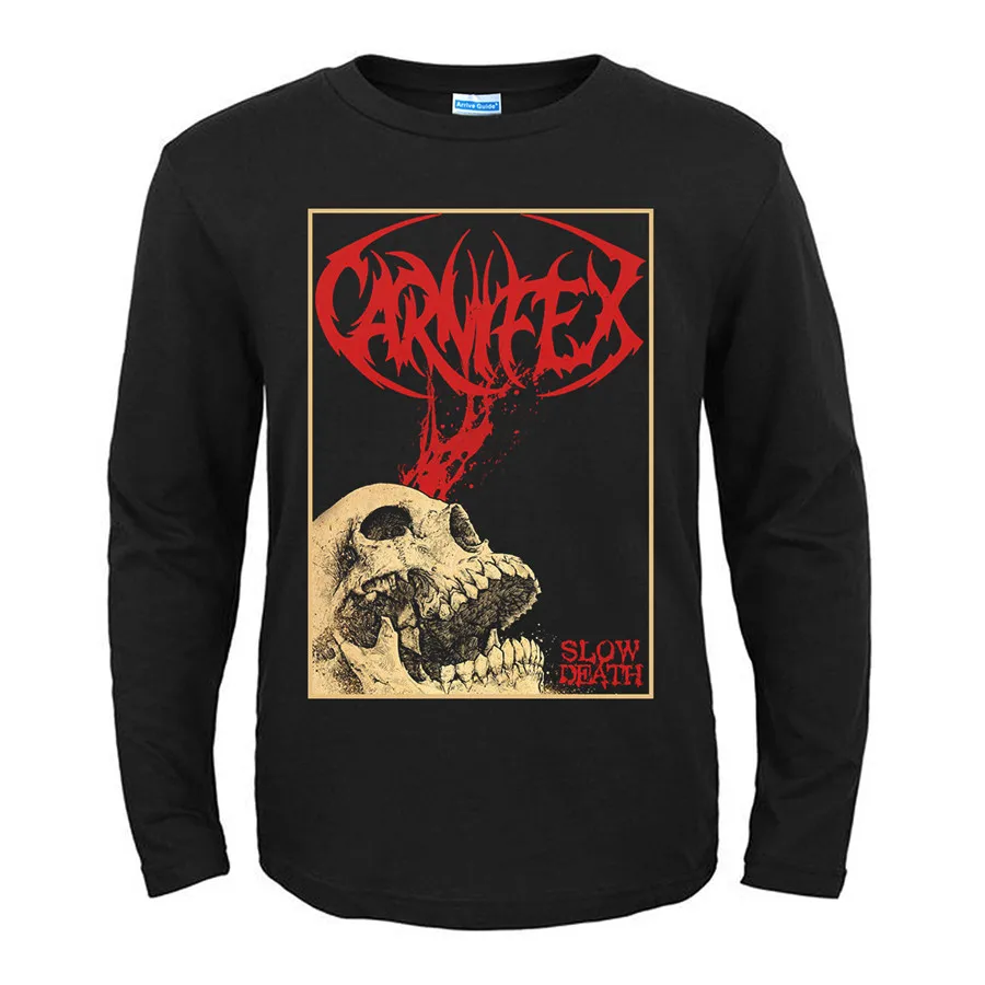 

10 Designs Carnifex Rock Men Women Full Long Sleeves Shirt Punk 3D Skull Bone Death Heavy Melodic Metal Demon Skateboard Tee