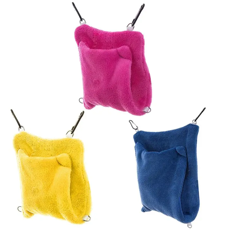 

Гамак для хомяка, сумка для сна, Двухслойное одеяло, коврик для сна для попугая, теплый дом T3LE