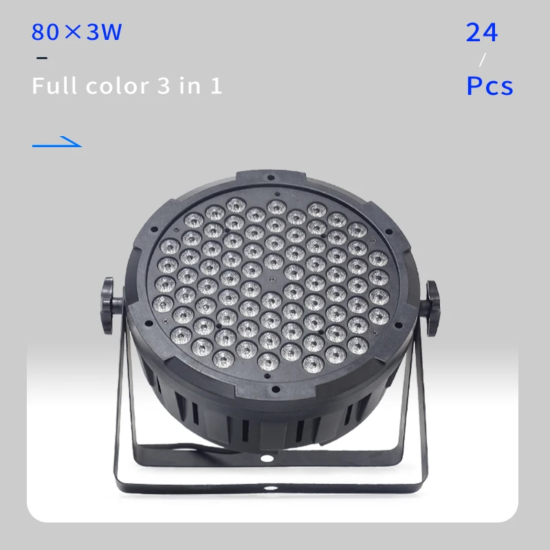 

24 единицы 80*3 Вт RGB 3в1 освещение 80x3 Вт led Par огни плоские par led dmx512 Свадебная вечеринка в стиле диско освещение профессиональная сцена dj оборудо...