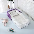 Портативное детское гнездо, манеж для кровати, кроватки, путешествий, уличная люлька, подушка для сна для новорожденных, детская кроватка