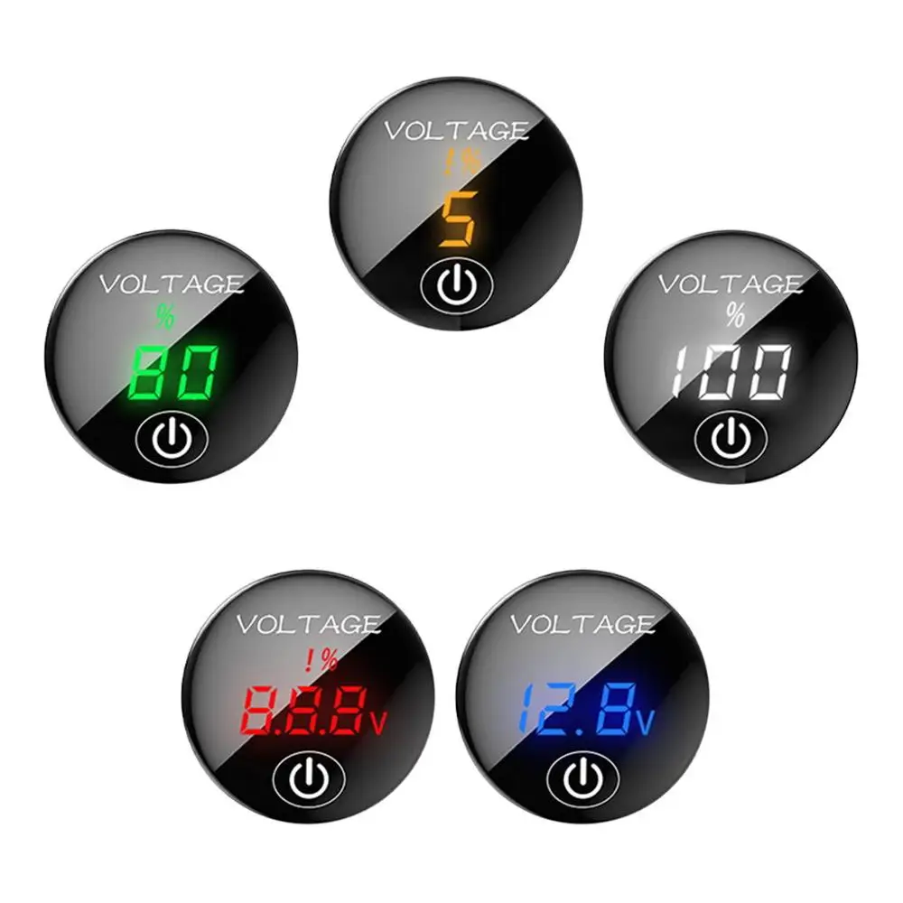 DC 5V 48V светодиодный вольтметр цифровой измеритель напряжения дисплей емкости