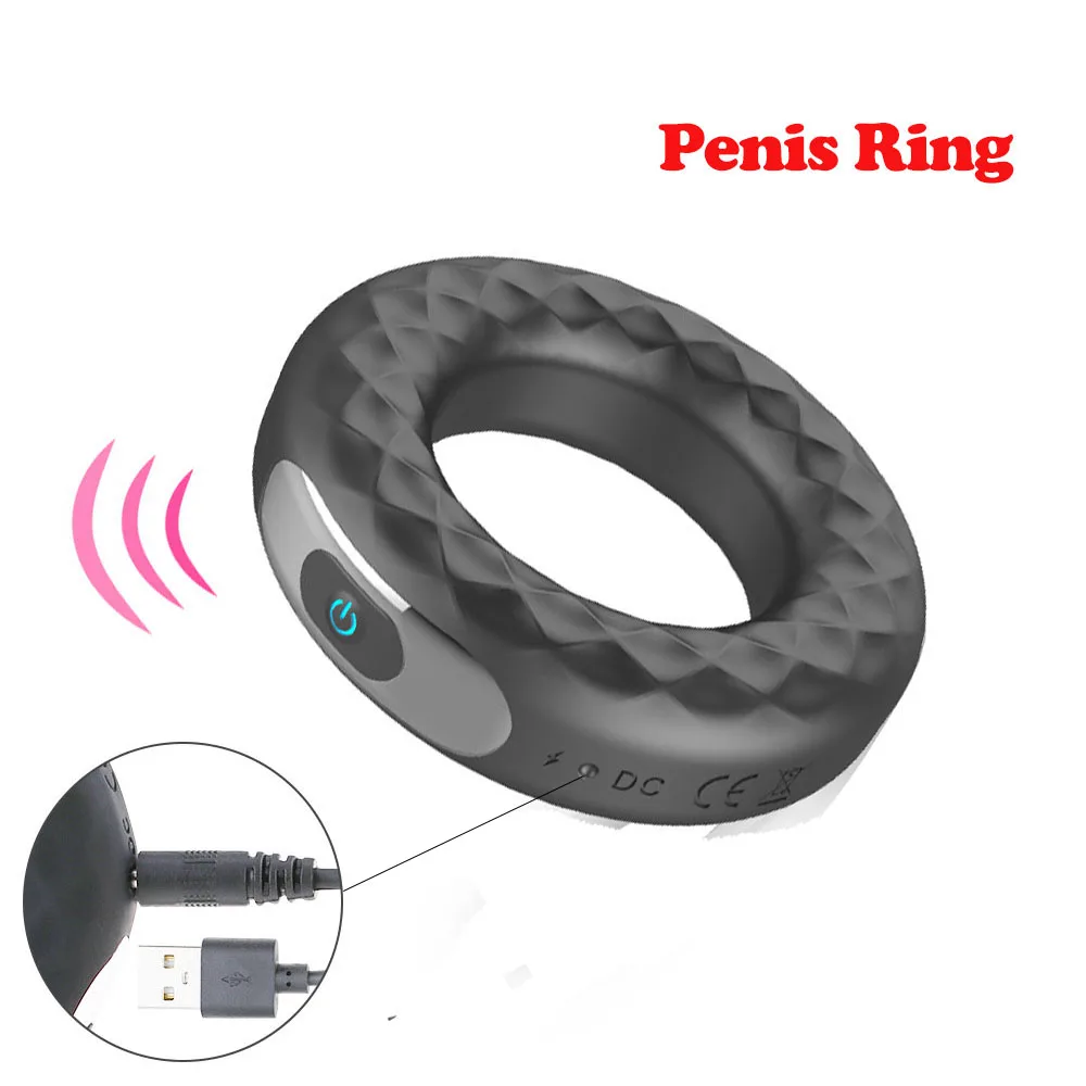 Пенис вибрирующий секс Кольцо для эрекционное Петух вибратор мужчин Устройство