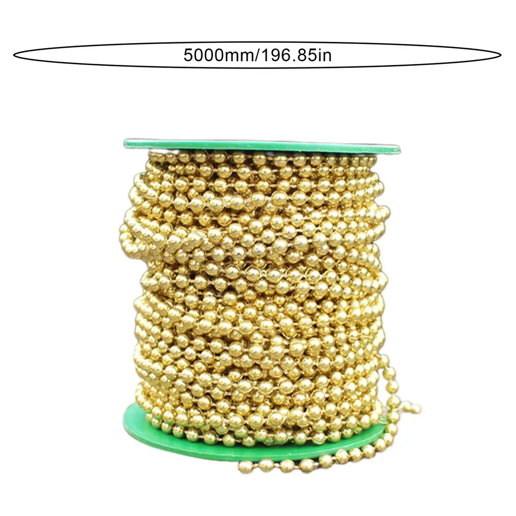 

5mm Gold And Silver Beads Diy Christmas Decoration Bead Chain Electroplate Ornaments Handmade Accessories
