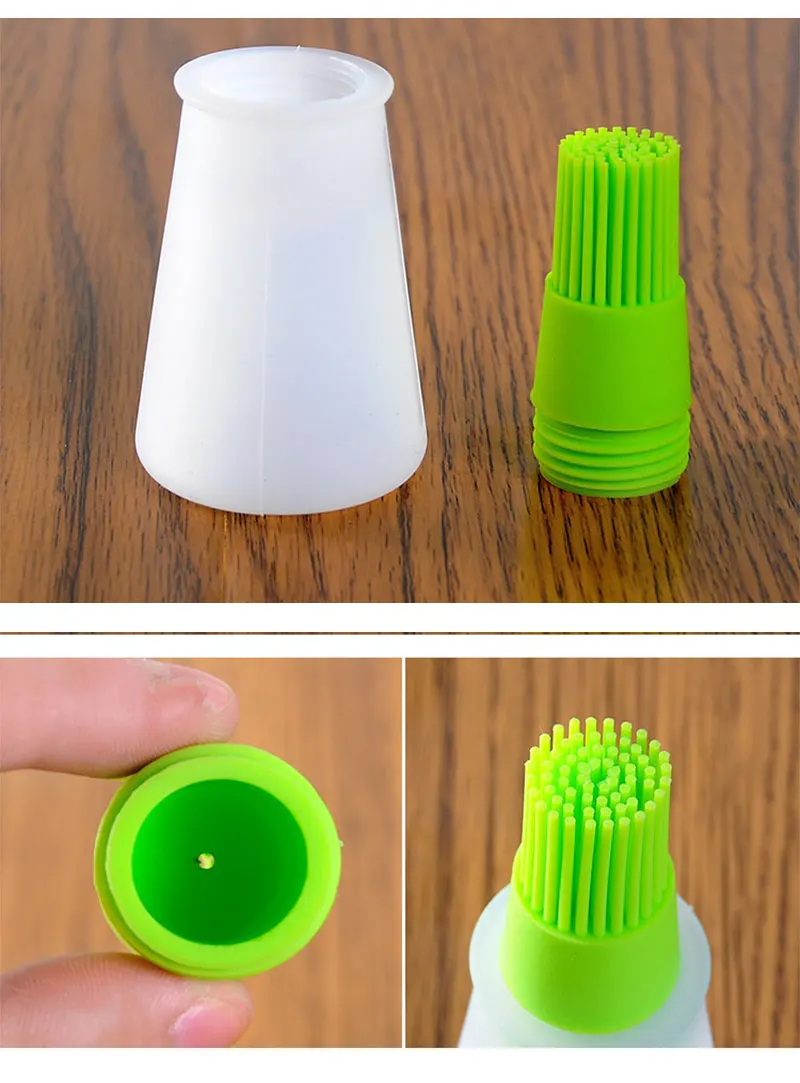 1 шт. гриль кисточки для бутылок с маслом жидкого силикона ручка масло торт