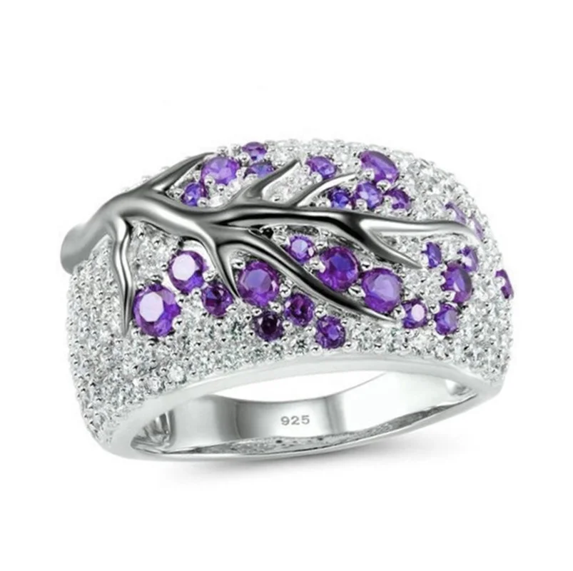 Кольцо ветка с изображением дерева серебристого цвета | Украшения и аксессуары