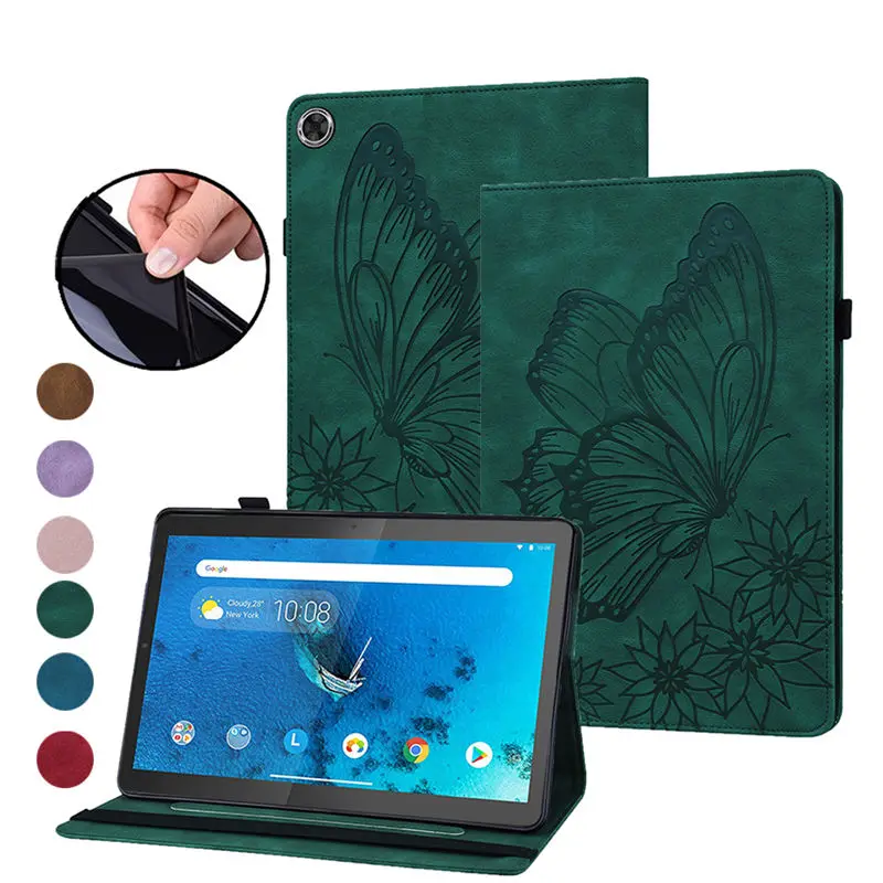 

Case For Lenovo Tab M10 Plus FHD TB-X606X X606F TB-X505X Tablet Tab M10 HD 2nd Gen TB-X306X X306F Cover Butterfly Embossed Coque