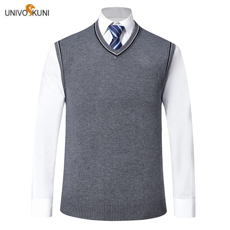 UNIVOS KUNI 2019 мужской свитер новый весенний и осенний модный жилет повседневный