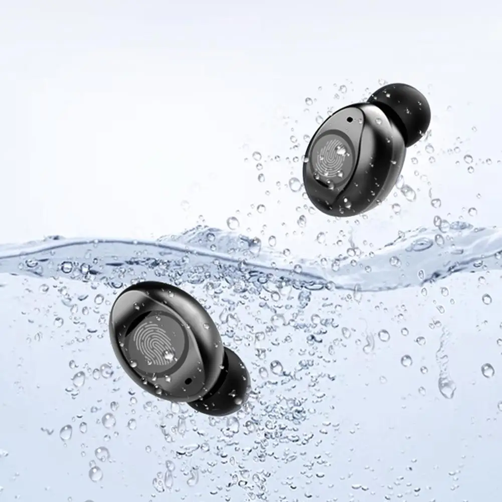 V12 с мощным цифровым дисплеем, сенсорные мини беспроводные bluetooth-наушники с двумя ушками, Bluetooth 5,0 TWS наушники