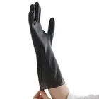 Силиконовые рукавицы унисекс, водонепроницаемые кухонные рукавицы для мытья посуды, резиновые рукавицы для щетка для домашнего хозяйства, черные