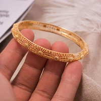 1pcs dubai women bangle free shipping elegant trendy womensgirls gold color bracelets bangles jewelry gifts