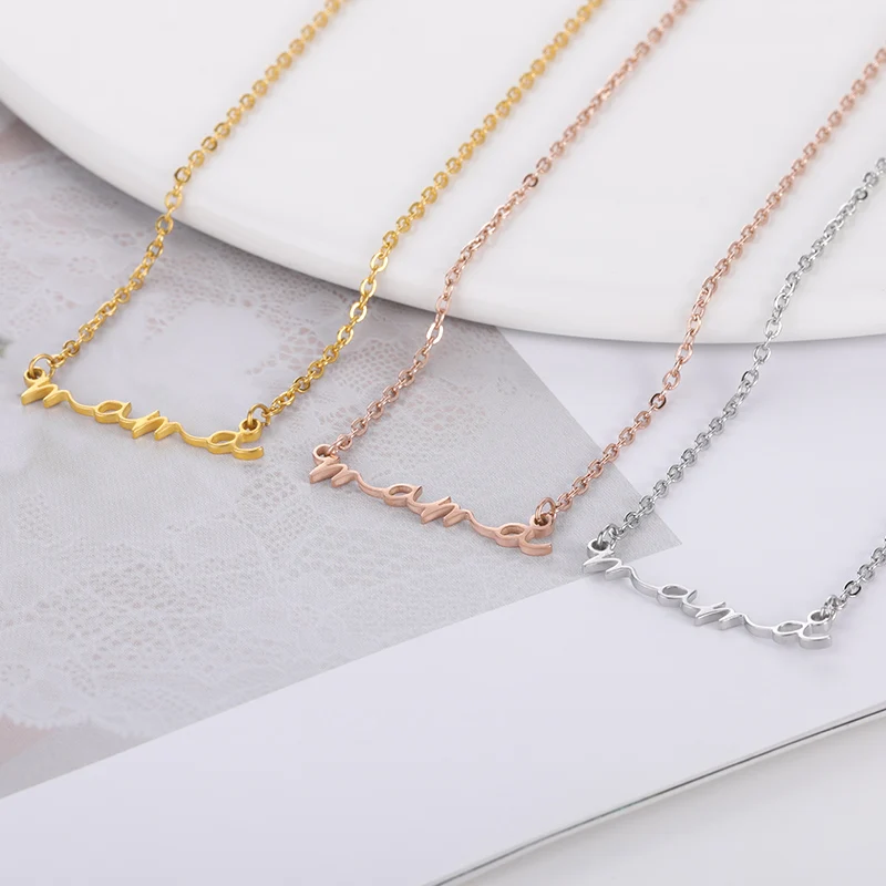 Romantic Custom Name Necklaces With Heart Crown Butterfly Letter Choker Necklace Stainless Steel Women's Jewelry Christmas Gifts |