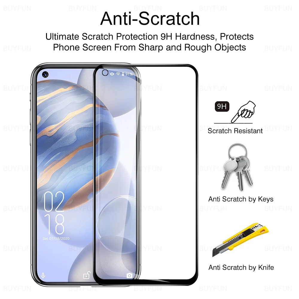 2 шт. защитное закаленное стекло для Oukitel C21 полная защита экрана защитная пленка 6