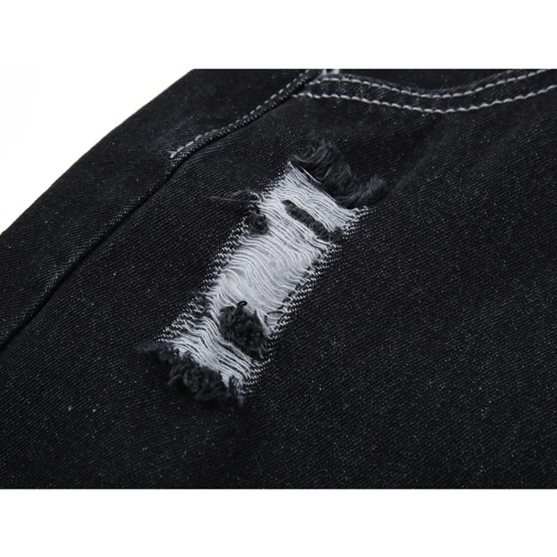 Женская Асимметричная рваная джинсовая юбка однобортная винтажная с высокой