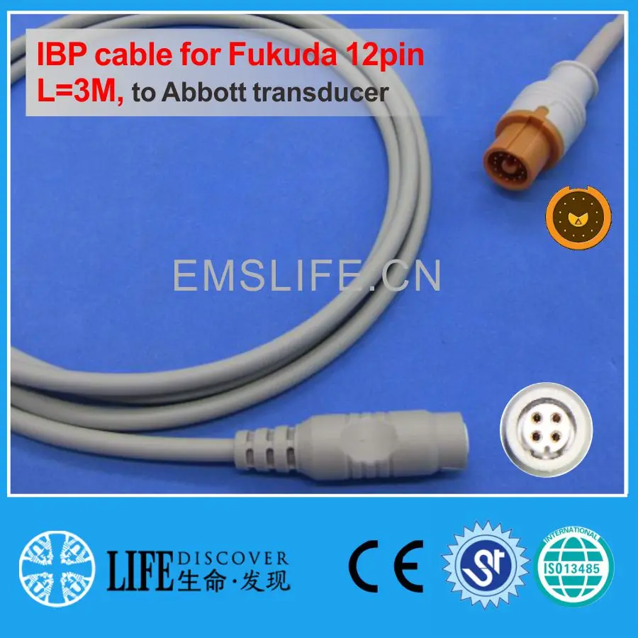 

Fukuda 12pin IBP cable for B.Braud disposable pressure transducer