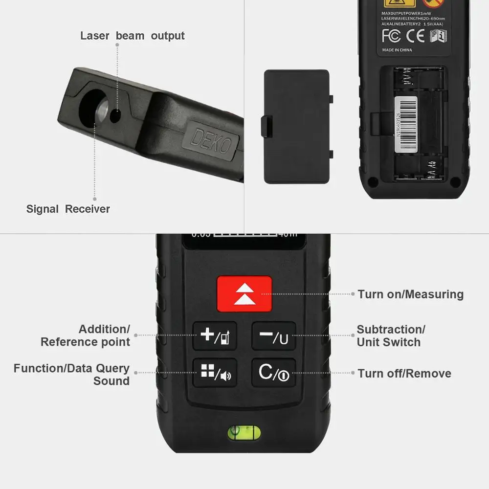 DEKOPRO LRE500 Handheld Laser Rangefinder Digital Distance Meter Electrical Level Tape Misuratore Measurer | Инструменты