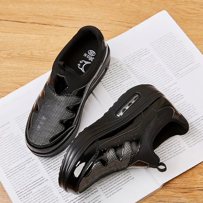 Brand Wedge Sneakers Thick Bottom Increase Platform Shoes Slimming Toning Shoes Women Fitness Shoes Shock Absorber Jumping Shoe