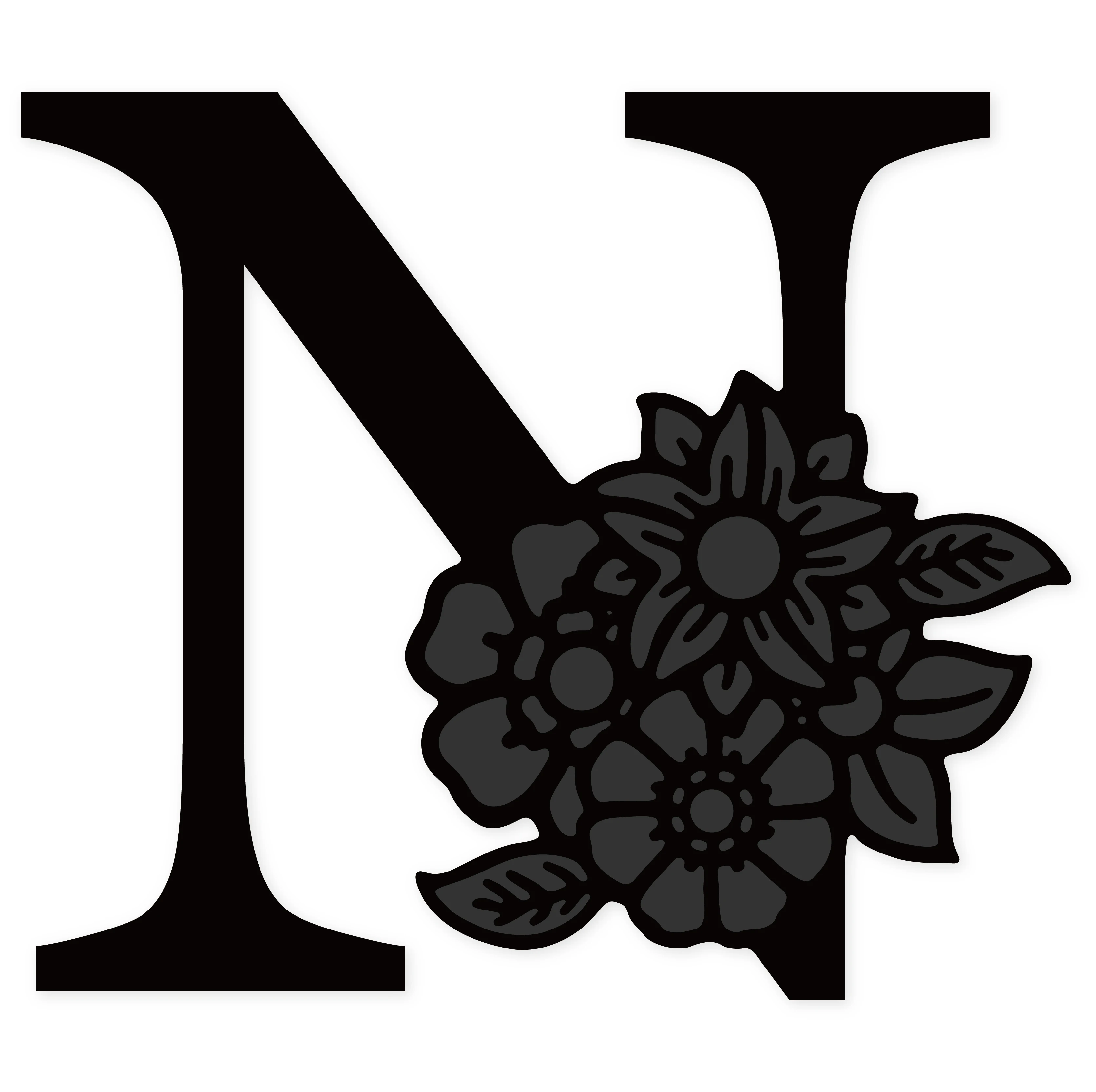 Цветок буквы N alinacutle металла резки штампы Новый 2019 трафареты для изготовление