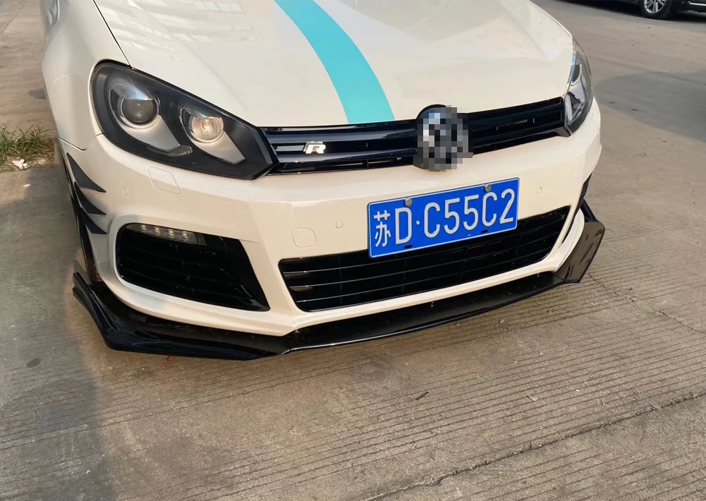 ABS черный передний бампер спойлер для подбородка разветвители откидные фартуки