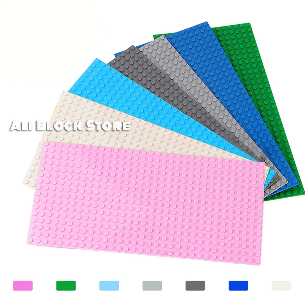 

7 Colors 16*32 Dots Double Sided Base Plate Small Size DIY Bricks Baseplates Construction Building Toys For Children Kids Gifts