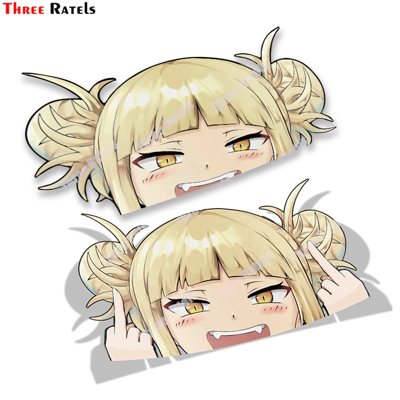 Three Ratels A947 химико Тога My Hero Academia большая голова аниме наклейки на машину уэйфу