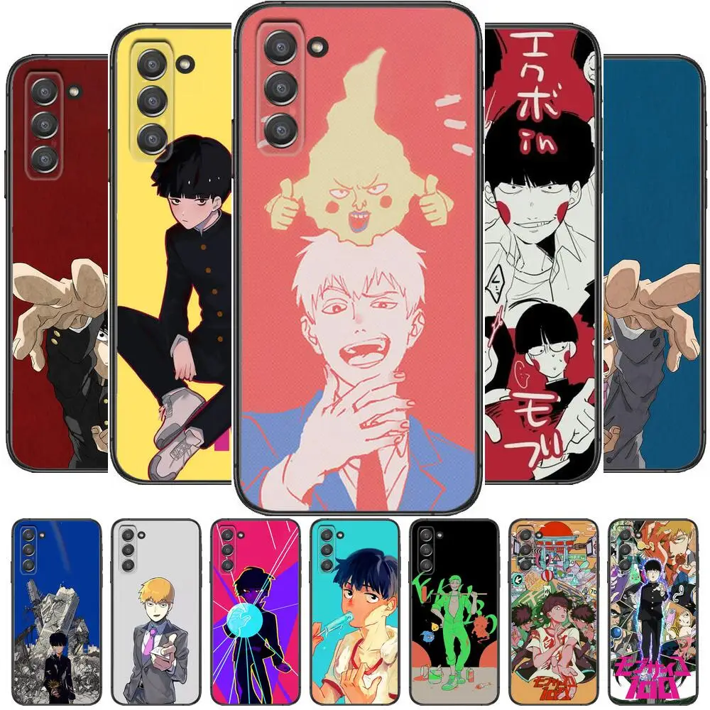 

anime Mob Psycho 100 Phone cover hull For SamSung Galaxy S8 S9 S10E S20 S21 S5 S30 Plus S20 fe 5G Lite Ultra black soft case