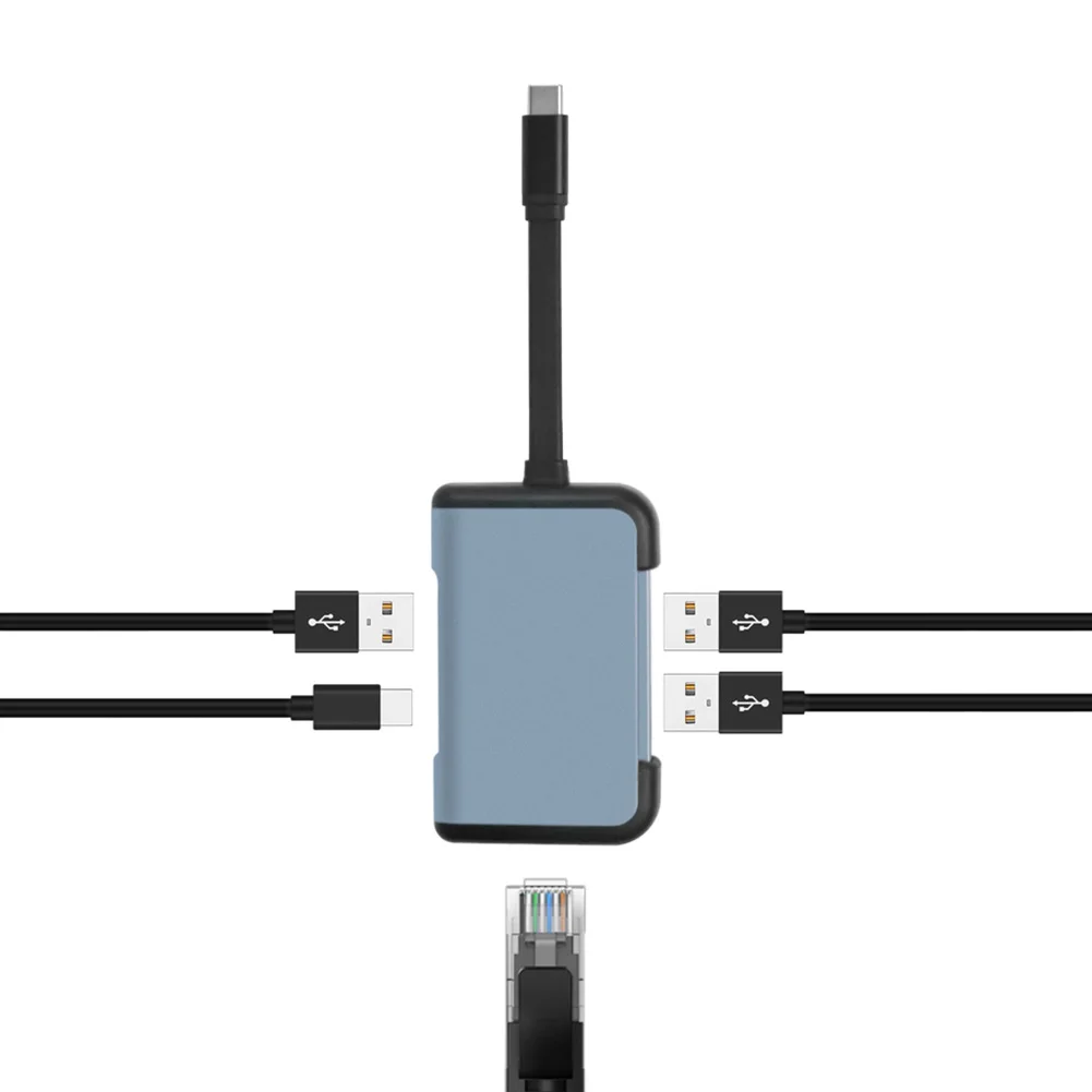 

5 In 1 Gigabit Ethernet Office Dock Station Portable Compact Computer Peripherals Multiport Adapter Type-c USB C Hub For MacBook