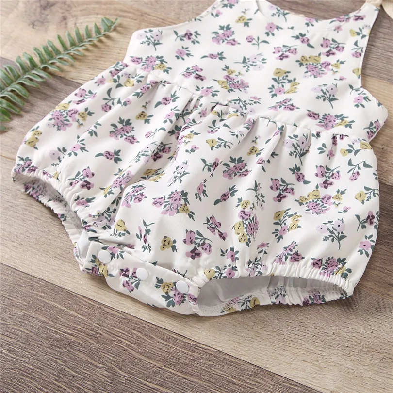 

Baby Romper Overall Summer Floral Princess Baby Clothes Baby Girls Romper Jumpsuit Infant Baby Sunsuit Playsuit Toddler Overalls