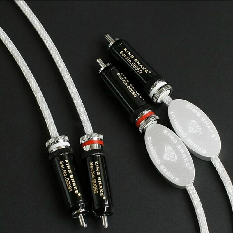 Hi end King Snake Diamond series серебристый с интерфейсом CRYO 196 HIFI аудиокабель RCA 1 5 м|Кабели VGA| |