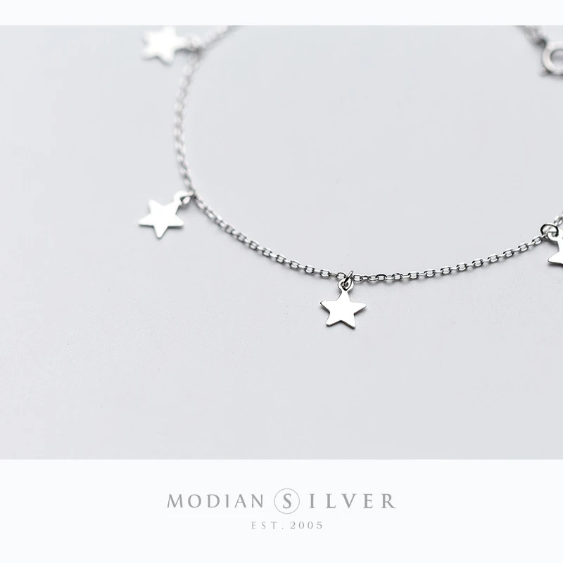 Colusiwei яркая цепь со звездами серебро anklets для женщин 925 стерлингового серебра модные украшения для ног браслет для ног лето