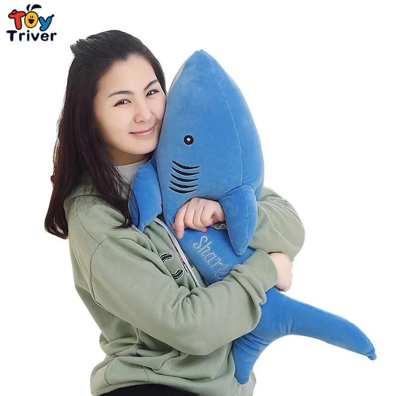 Акула плюшевая игрушка тривер мягкая морская кукла животное подушка для малышей