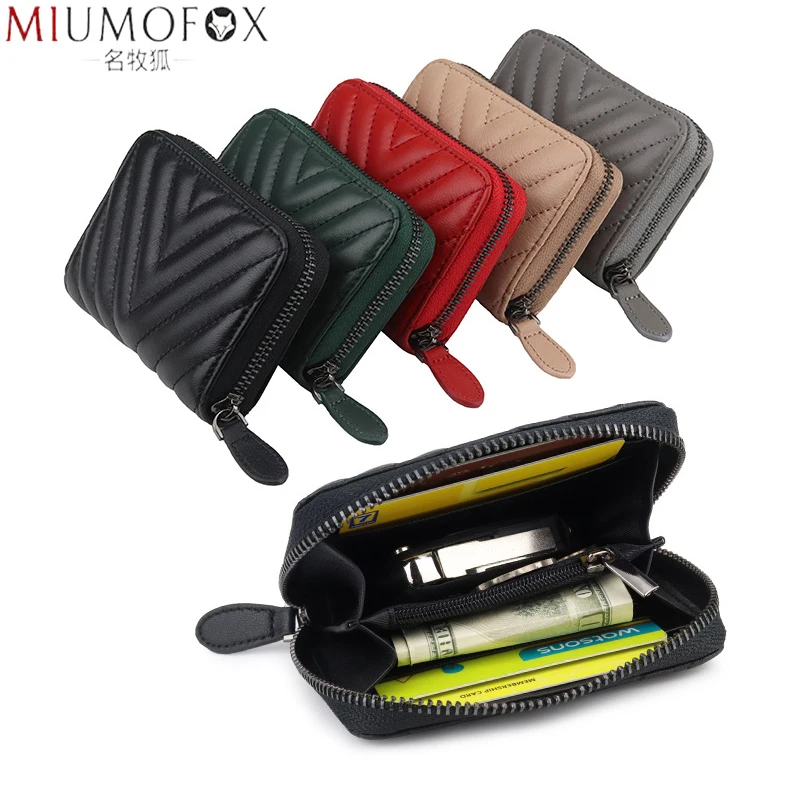 

Известный дизайнер, кошелек из мягкой овечьей кожи, женские Мини кошельки, модные держатели для карт, губная помада, карман для монет, коротк...