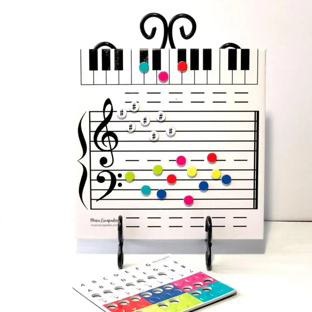 1 Set Magnetic Music Staff Board Erasable Paper Enjoyable Musical Theory Instruction Kids Whiteboard Toy | Канцтовары для офиса и