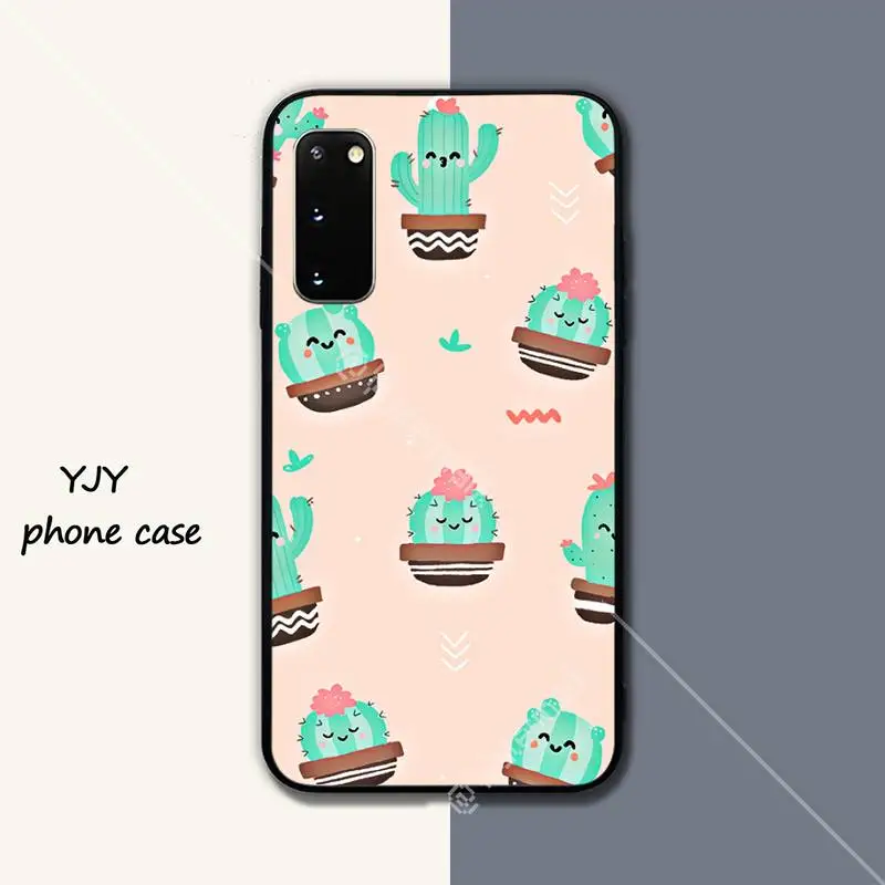 

Candy Color Art Cactus Plant Silicone phone cover case for Samsung galaxy s6 s7 edge s8 s9 s10 s10 lite s20 ULTRA plus funda