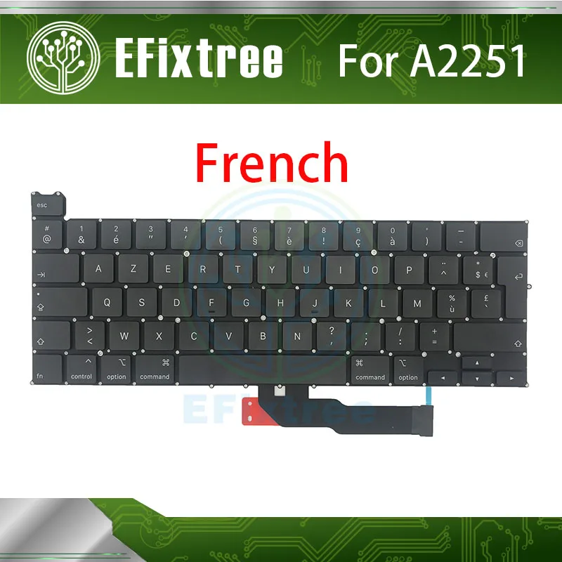 

2020 New Laptop A2251 French FR For Apple MacBook Pro Retina 13" Layout Replacement EMC3348 MWP72 Early 2020 Year