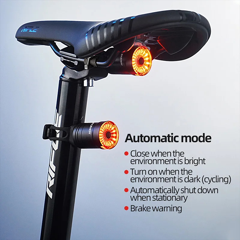 HONEVER Bicycle Rear Light Smart Brake Sensing MTB Road Bike Waterproof Cycling Electric Scooter Tail Safety Taillight