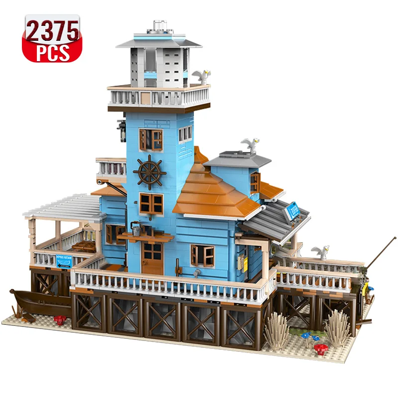 Высокотехнологичные строительные блоки серии архитектуры рыбака маяков игрушки