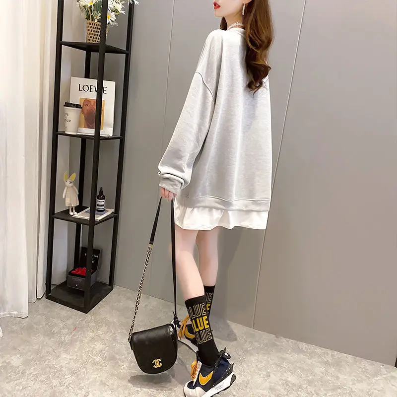 

Autumn winter Women crewneck sweatshirt for teen girls oversize anime sweater long sleeve jumper vintage Pullover Woman clothes