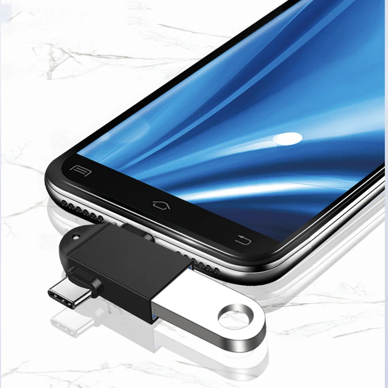 Новинка! Адаптер 2 в 1 Type C Micro USB OTG для Android Huawei 3 преобразователи передачи данных